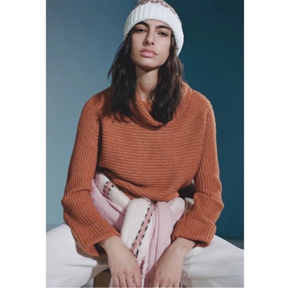 Pilcro Anthropologie ribbed oversized cowl neck sweater - Picture 2 of 8